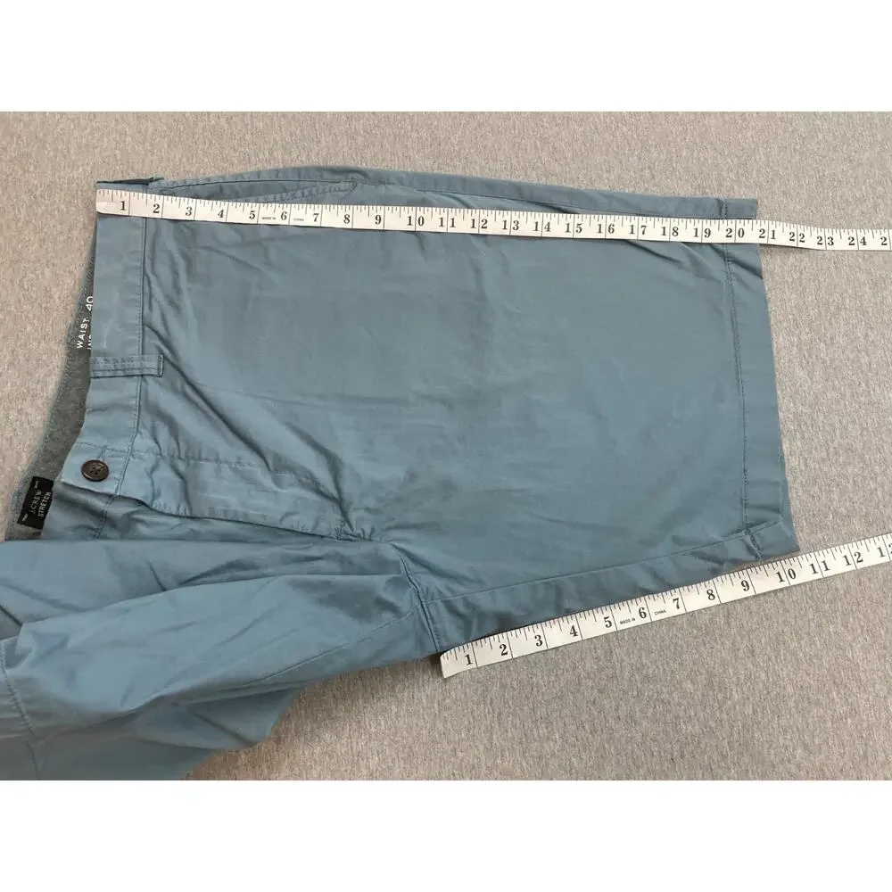 J Crew Shorts Mens 40 Blue Cotton Blend Stretch Flat‎ Front Chino Inseam 10.5
